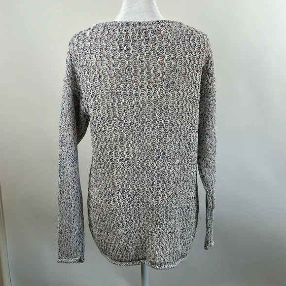 Denim & Co Womens Naturals Boatneck Sweater Top Multi Color Size XS Coastal - Picture 4 of 8